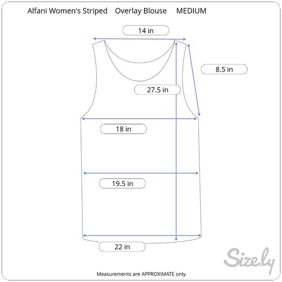 Alfani Women's Striped Overlay Blouse NWT - Picture 10 of 11